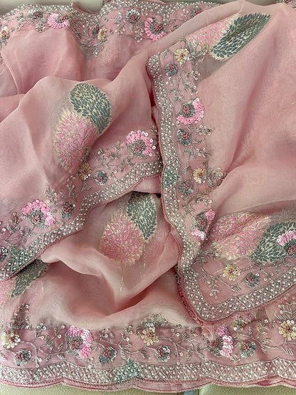 Aliva organza saree partywear saree