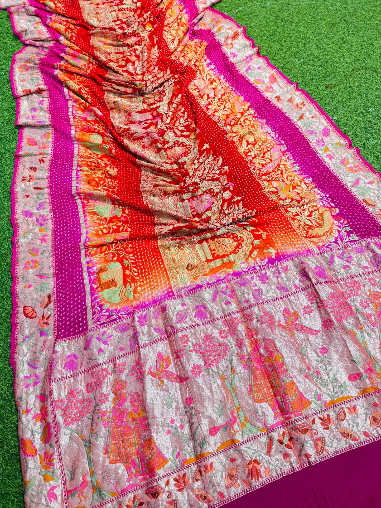 Banarsi Meenakari saree Indian wedding sari blouse