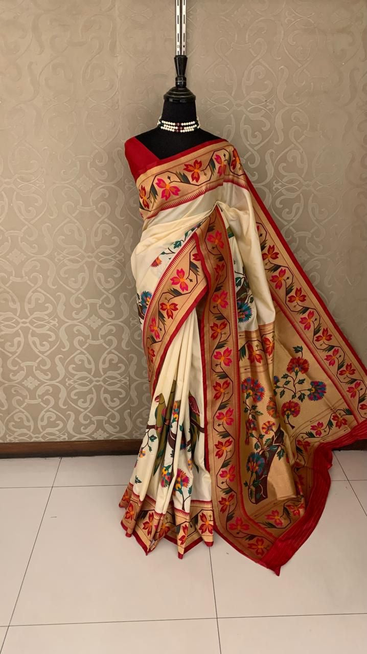 Maharani styled Paithani saree