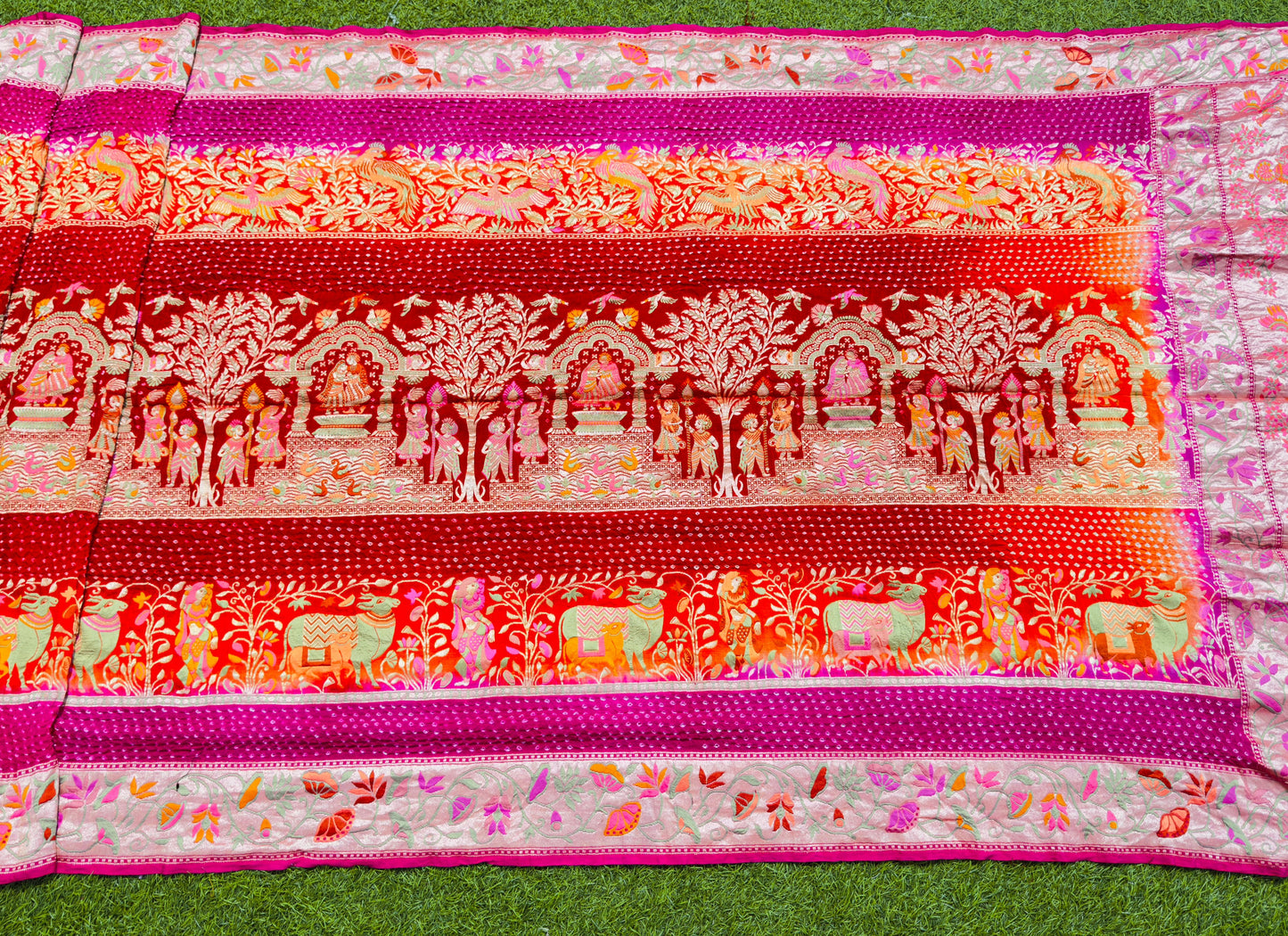 Banarsi Meenakari saree Indian wedding sari blouse