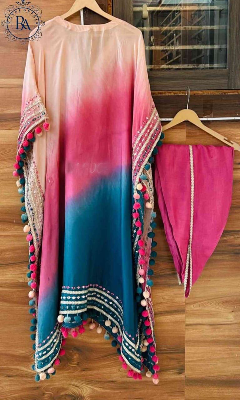 Silk Kaftan set Partywear dress Indian dresses