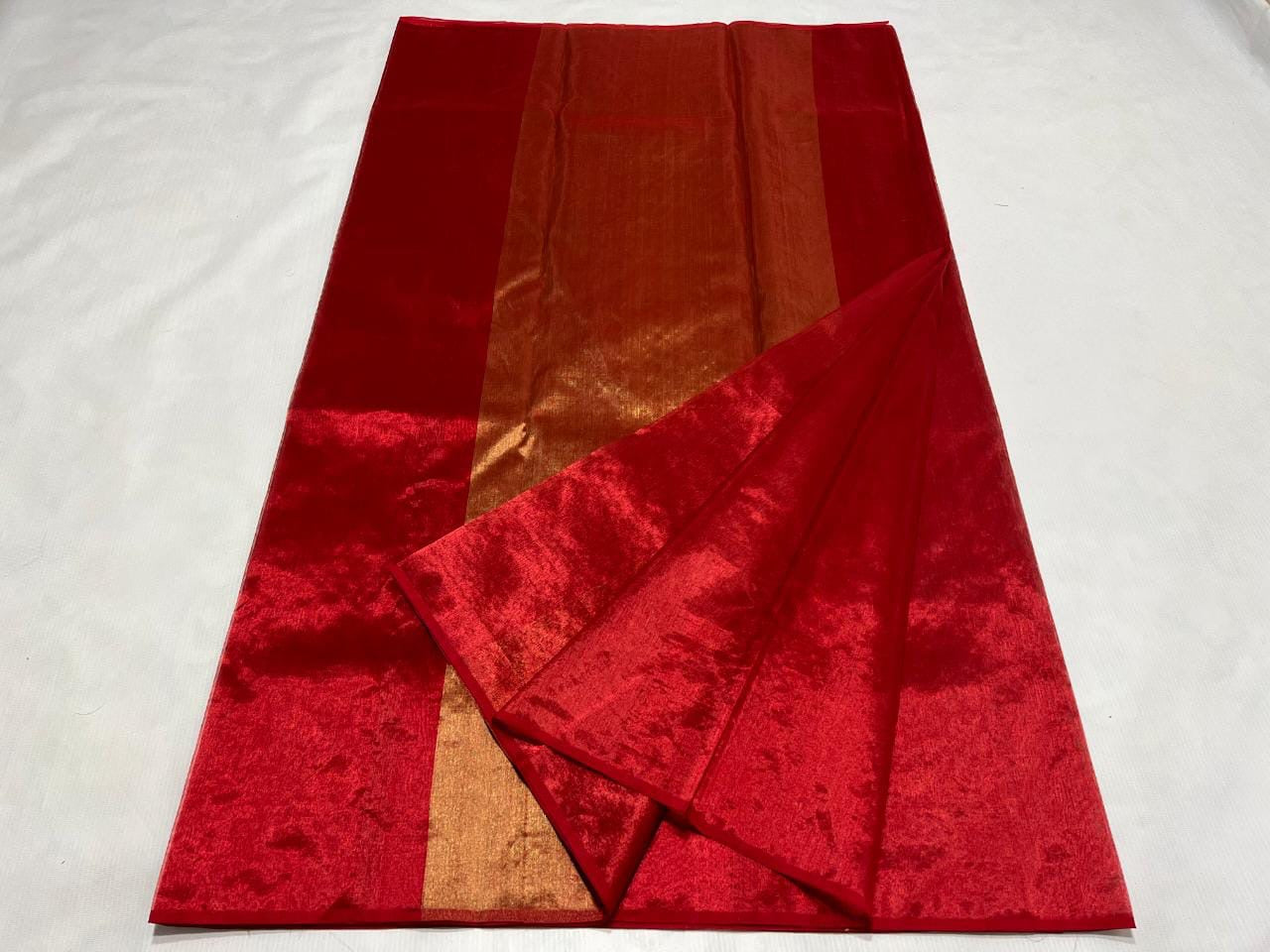 Ranika Red Chanderi Zari Silk Saree Indian Saree