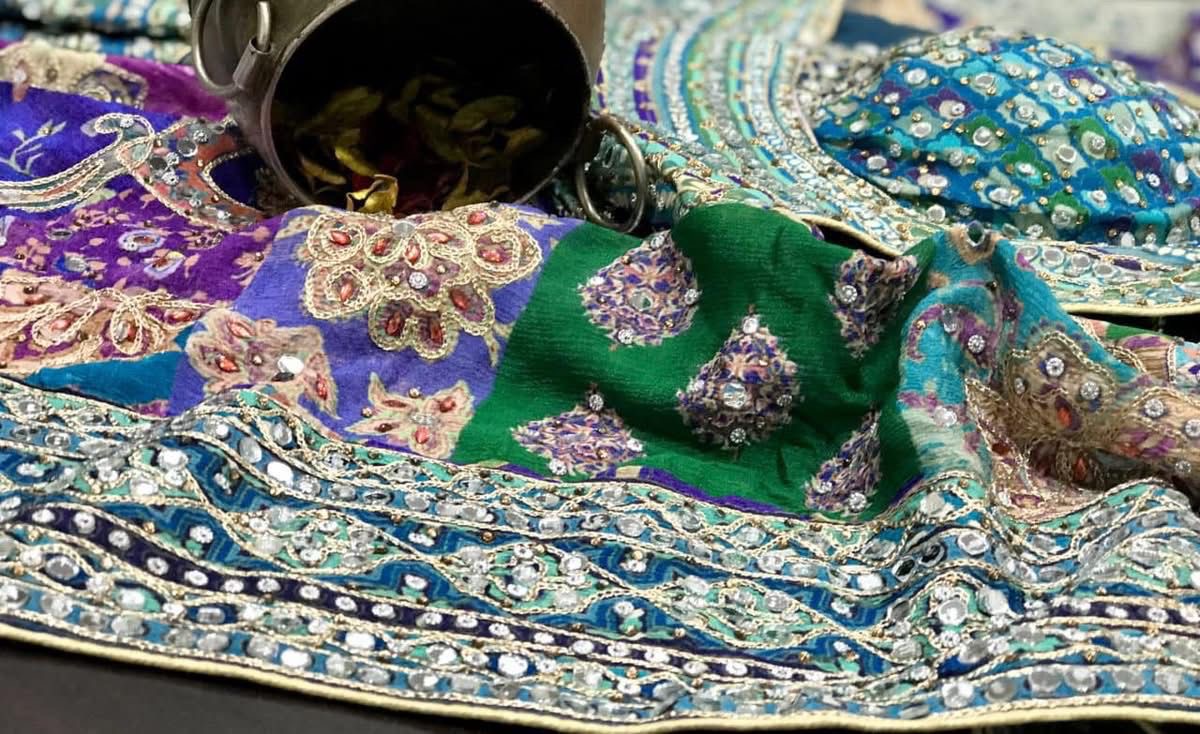 Hand ajrakh saree Indian sarees blouse traditional sari