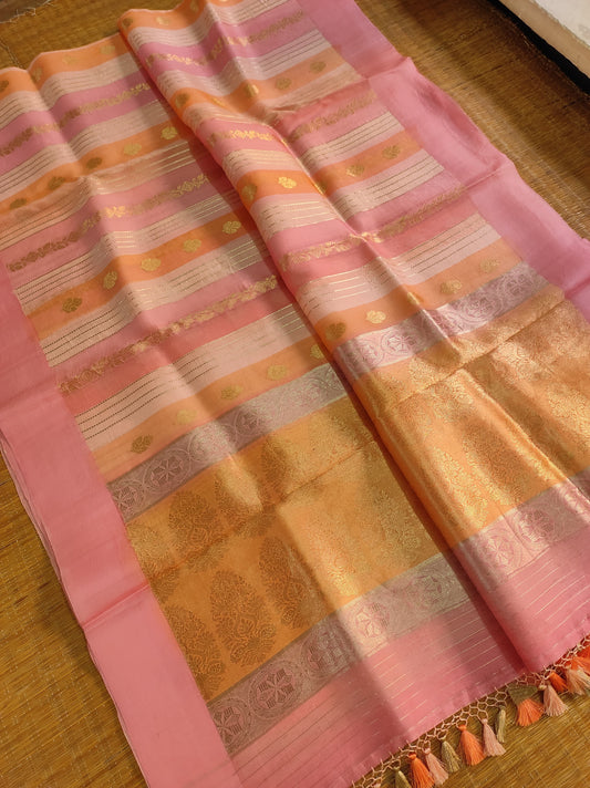 Handloom kora saree rangkat saree Indian sarees