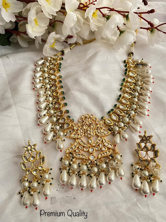 Ramani pearl necklace set Kundan set