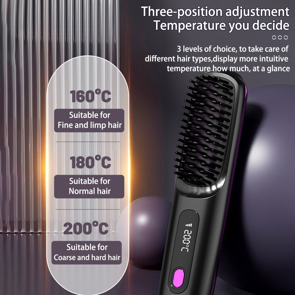 In Straight Hair Comb Wireless Hair Straightener Brush Hair