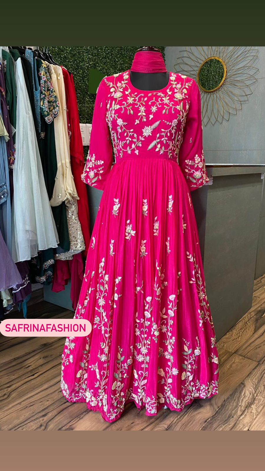 Pink beautiful Indian partywear gown