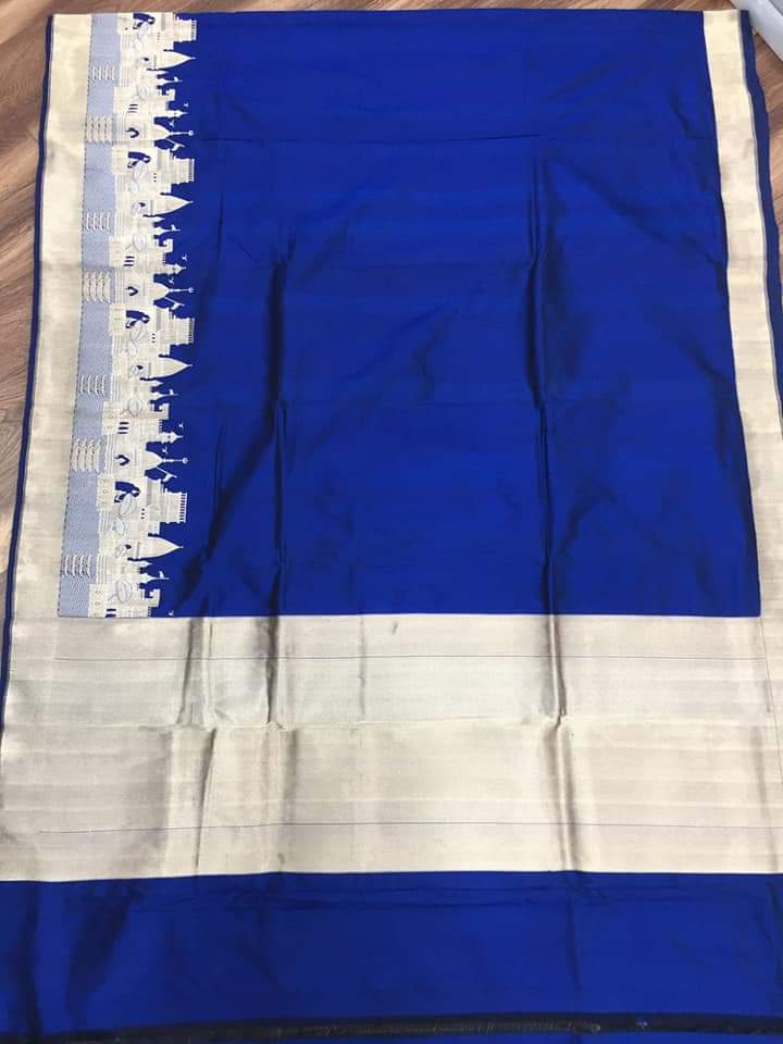 Gangaghat inspired Katan silk saree