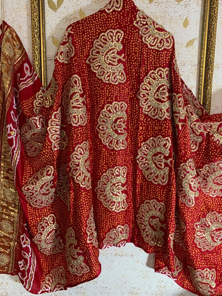 Raina Gajji silk Dupatta embroidered Dupatta