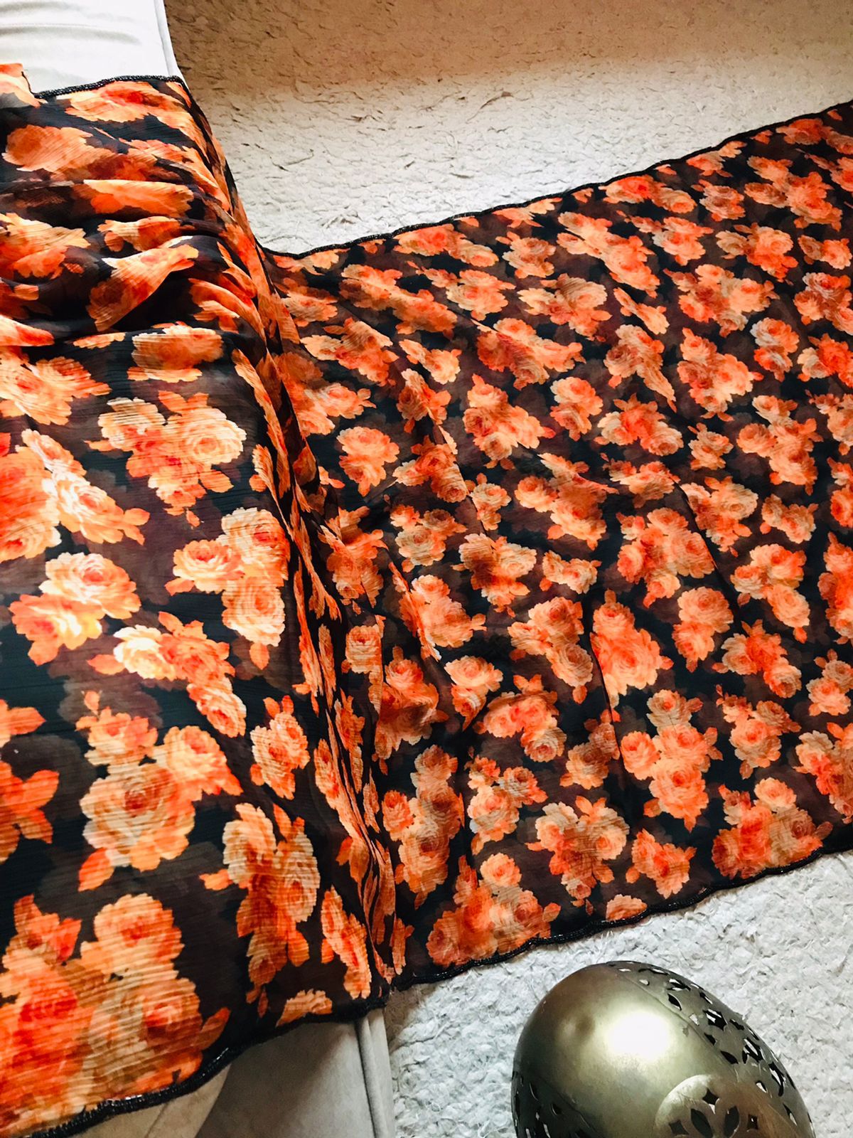 Spring floral printed saree