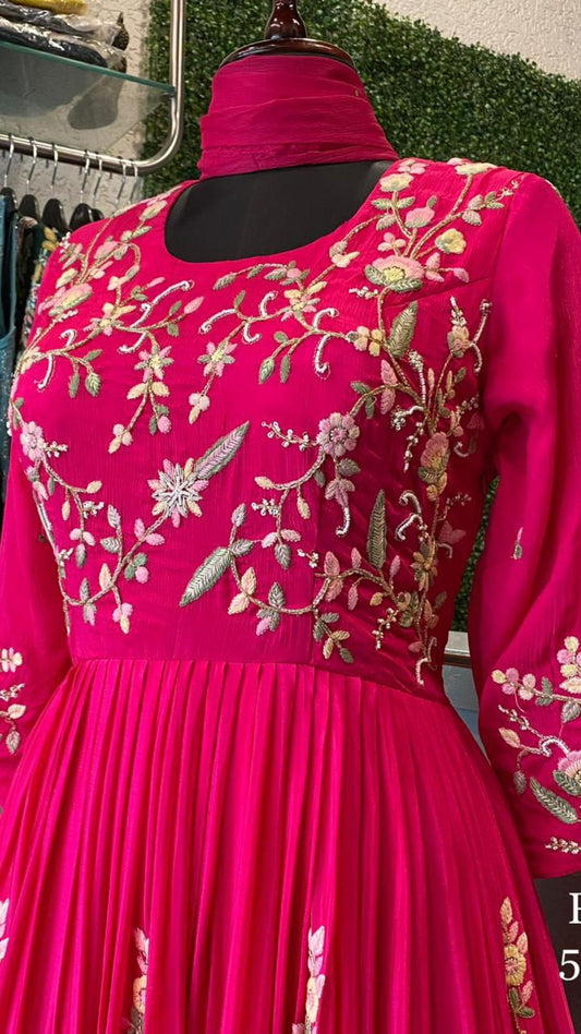 Pink beautiful Indian partywear gown