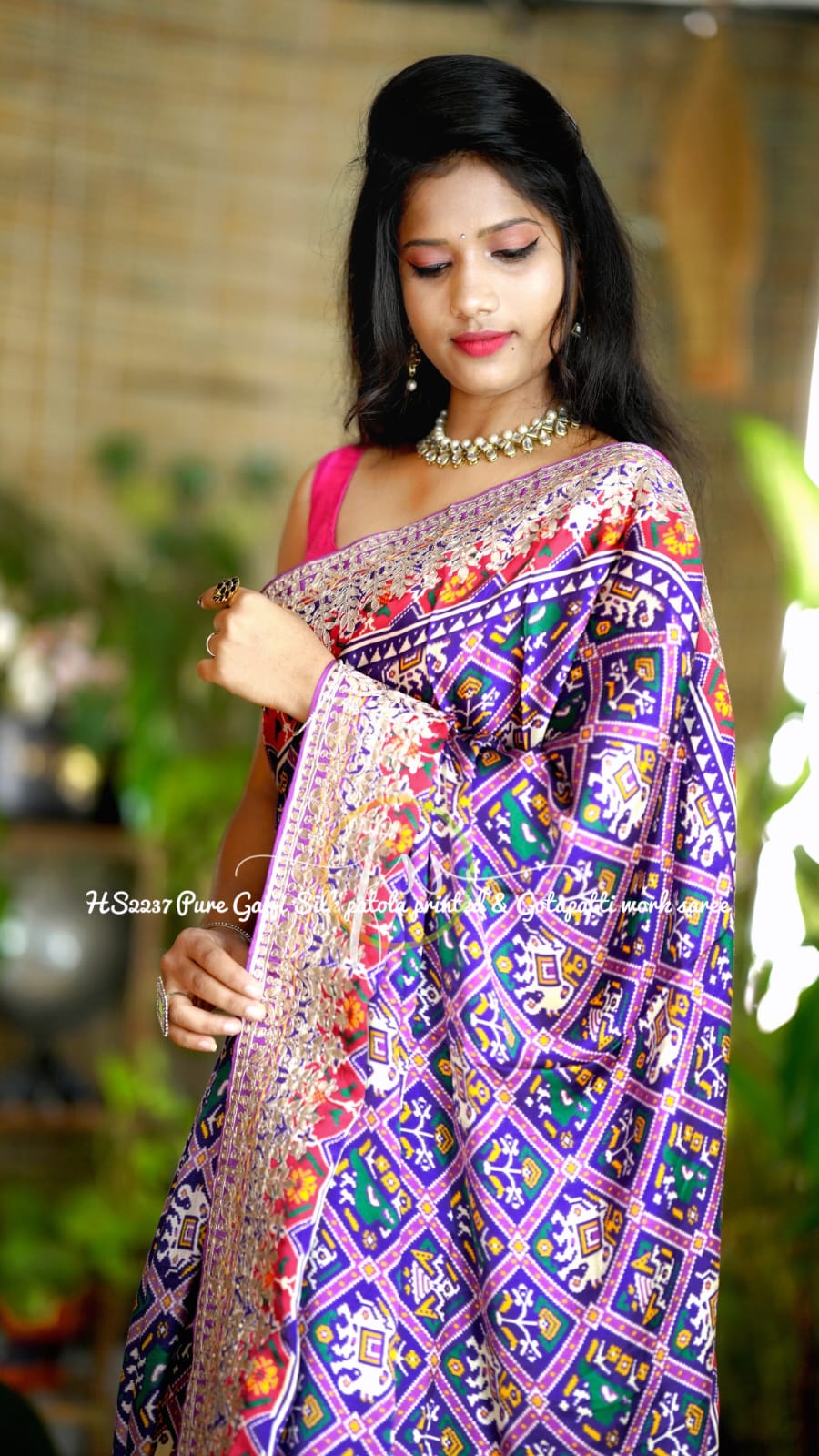Patola Gajji silk embroidery saree