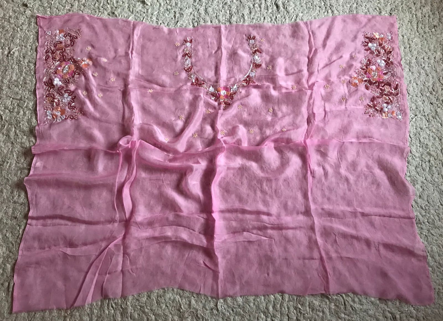 Pinkly premium organza silk saree