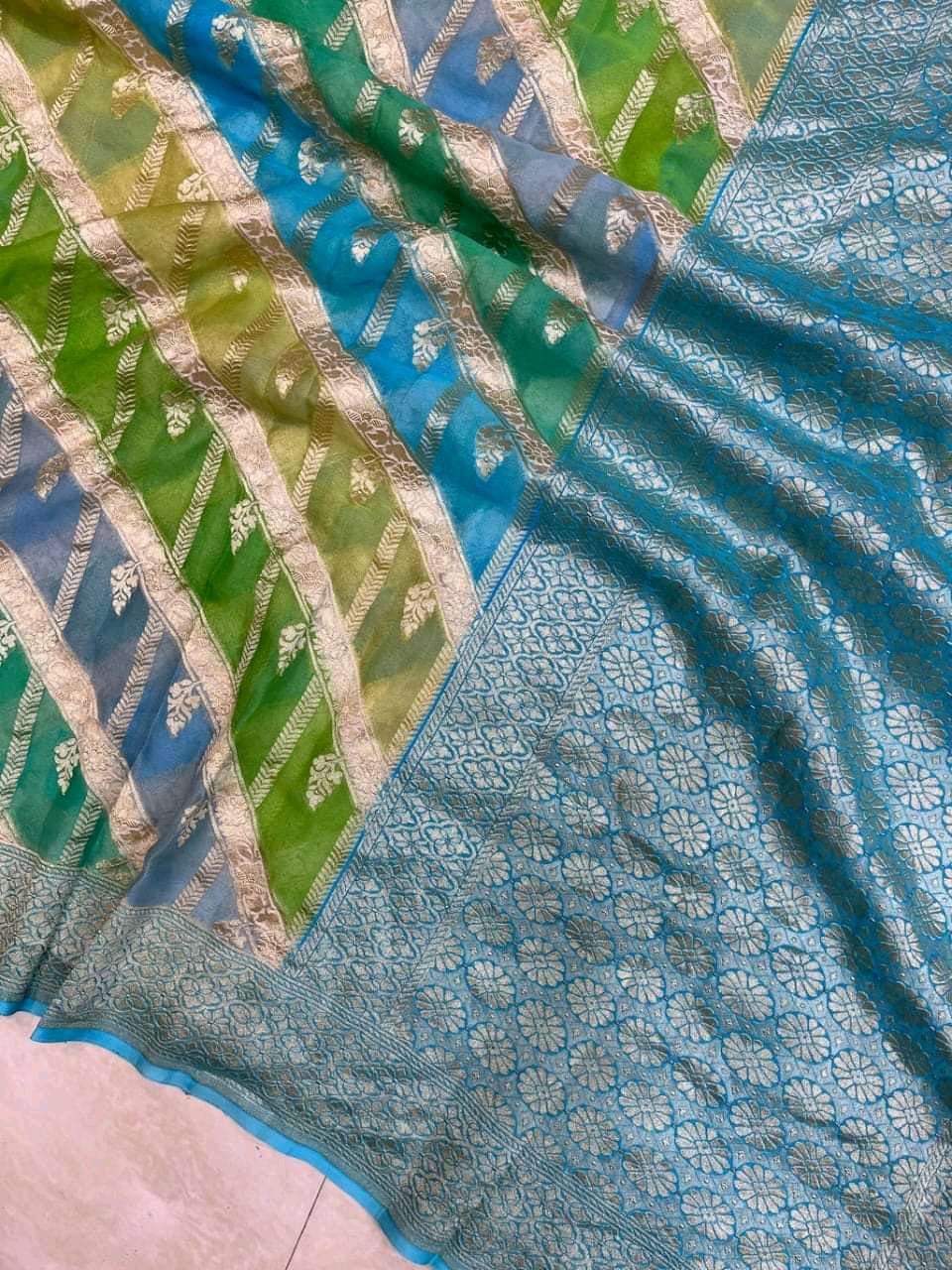 Maheen khaddi gorgette sari