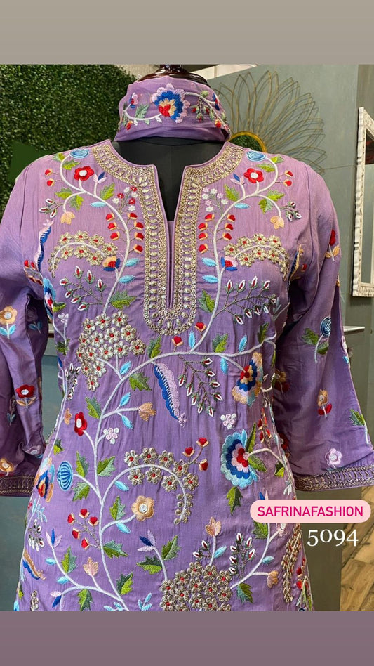 Moria purple gharara dress