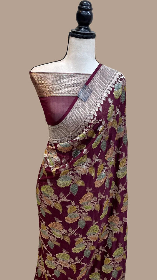 Shabnam khaddi gorgette saree