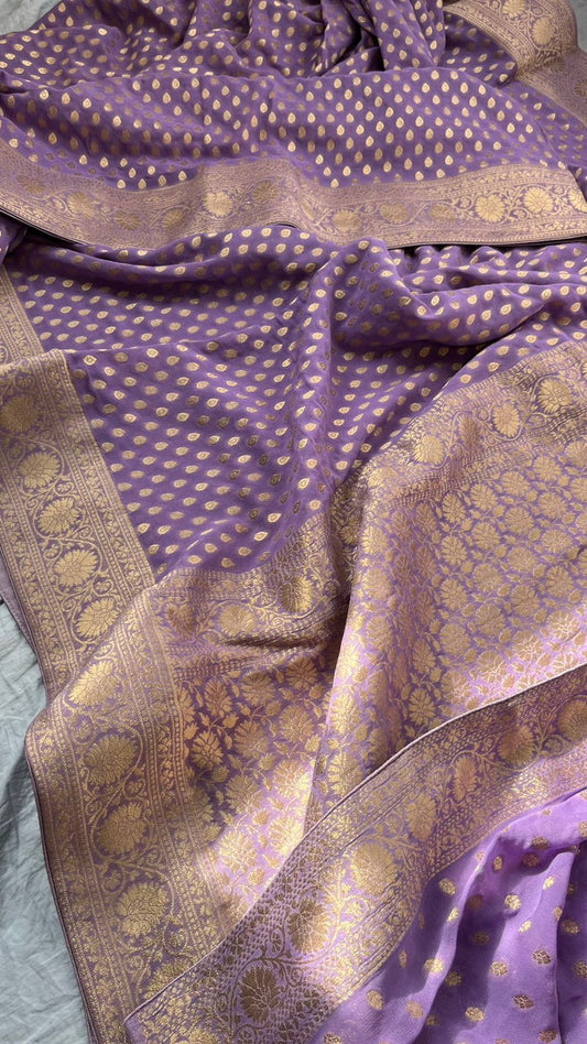 Ravish khaddi gorgette Indian sari