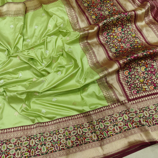 Vintage Banarsi soma Rupa silk saree