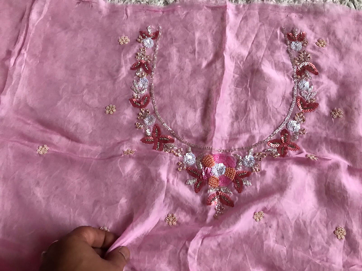 Pinkly premium organza silk saree