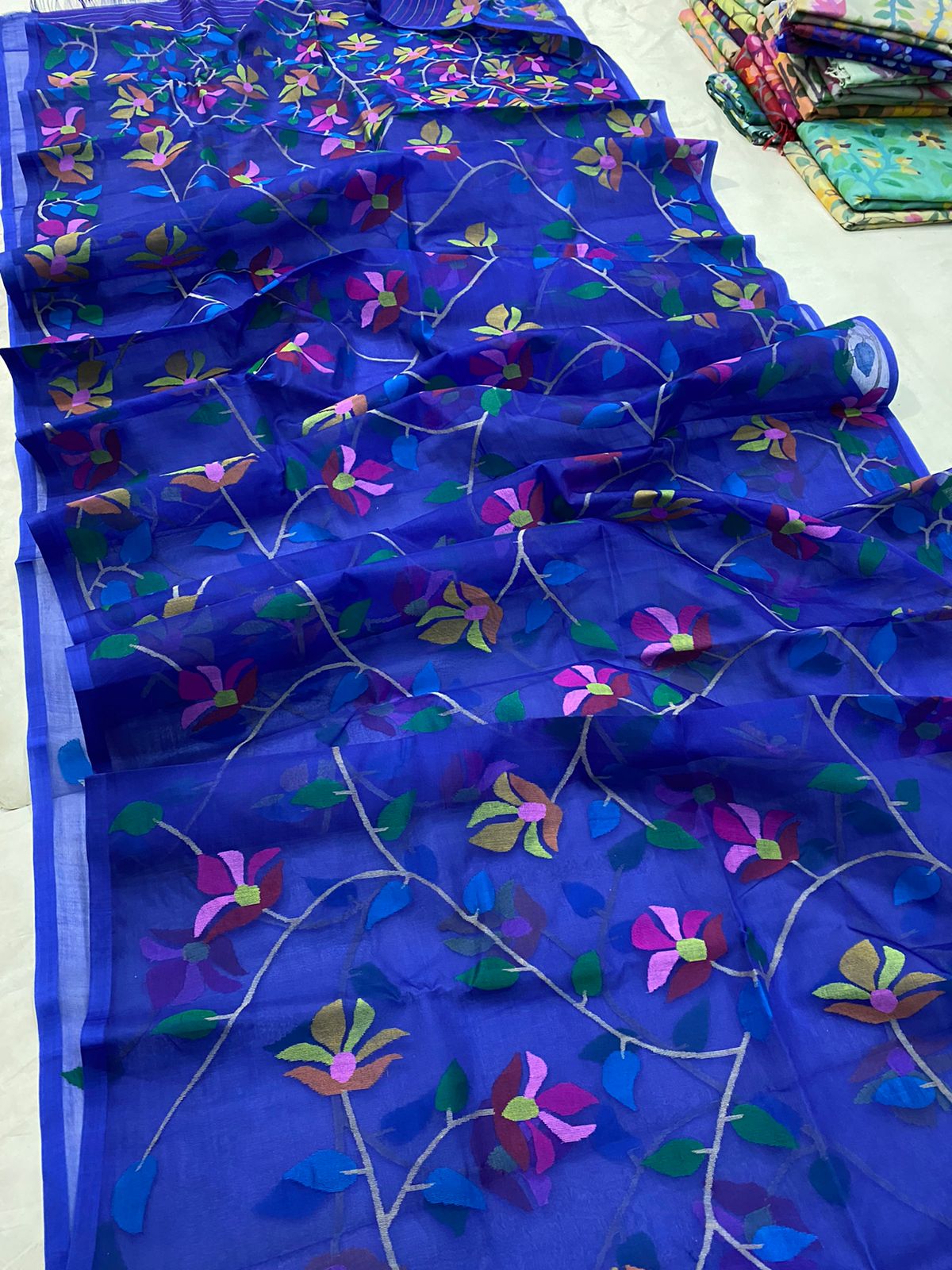 Royal handwoven jamdani saree