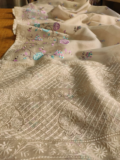 Raisha organza silk embroidery saree