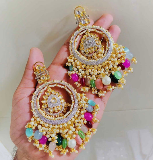 Chandbali inspired earrings