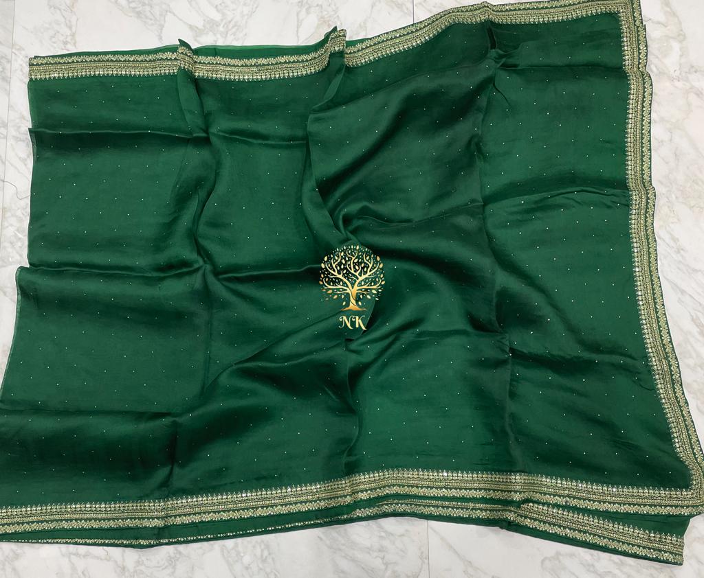 Organza silk trendy saree