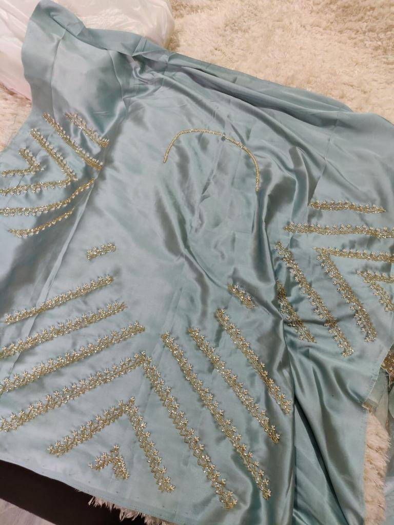 Organza foiled partywear saree