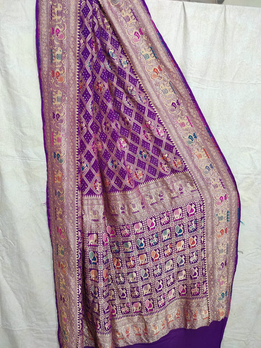 Gulshan bandhej banarsi saree