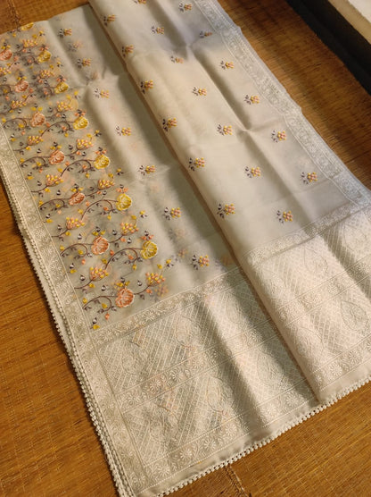 Raisha organza silk embroidery saree