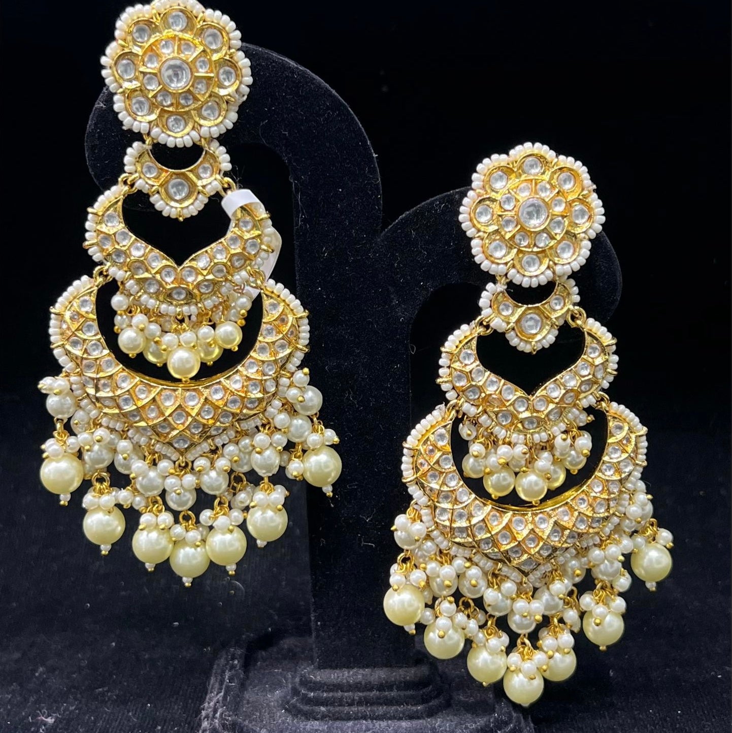 Tanuja beautiful Chandbali earrings