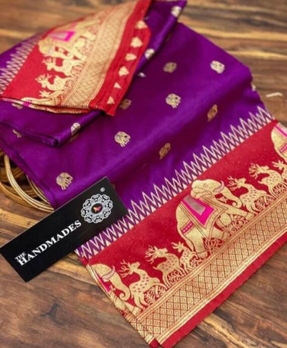 Elephant inspired Gadwal silk saree