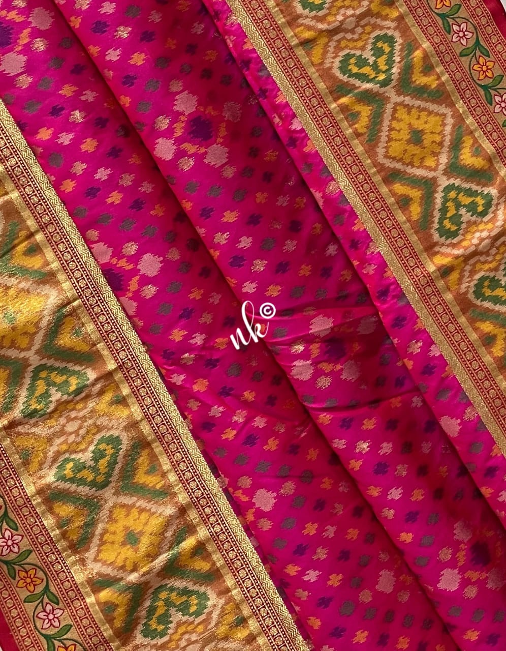 Traditional Panchanda Single Ikat Rajkot Patola Saree – Rathod Patola