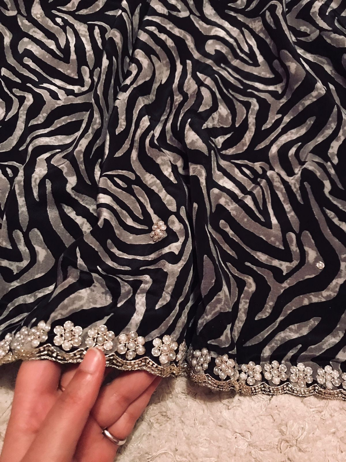 Trendy crepe luxury saree