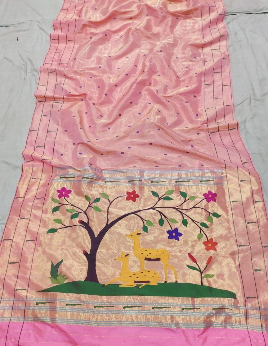 Diva authentic handloom paithani saree . Note - prebooking 30 days approximately