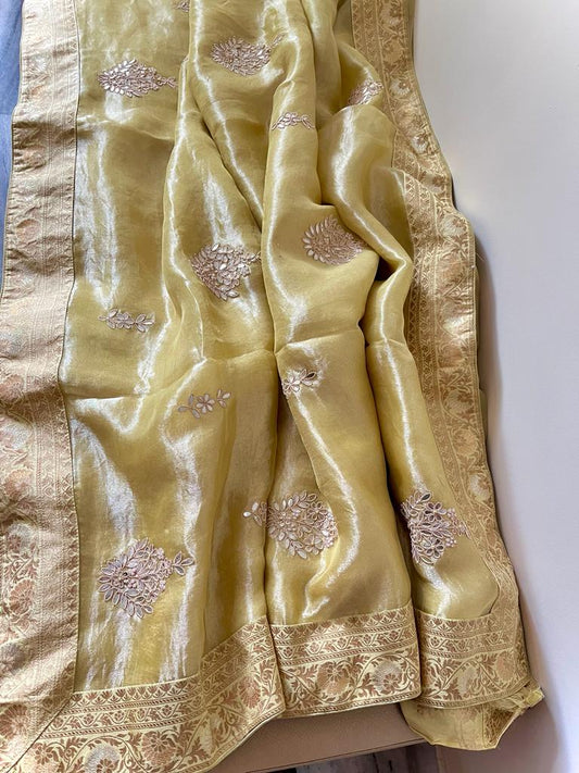 Kalki inspired tissue organza saree