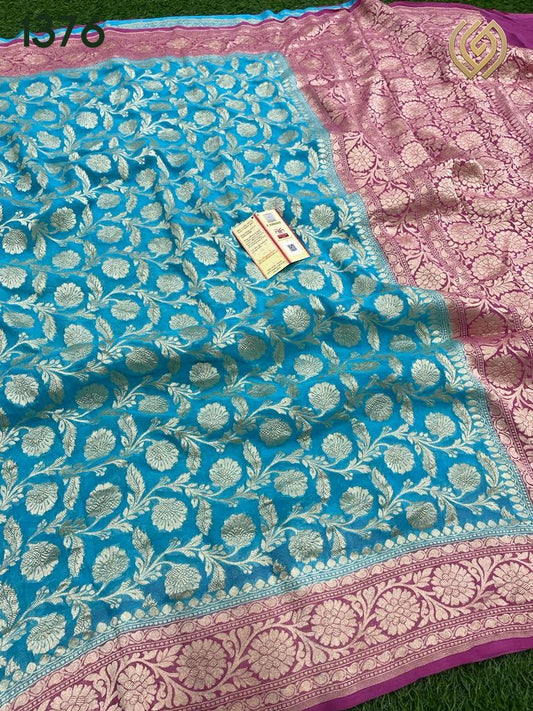 Lonasa handloom gorgette saree