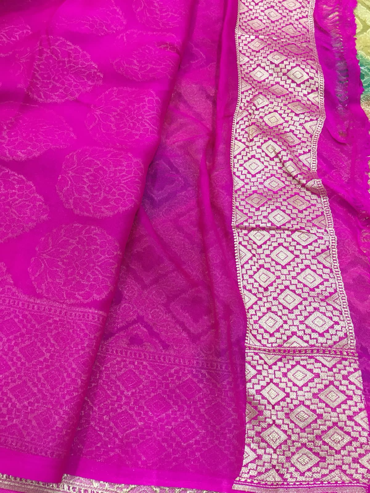 Rivayat handloom gorgette saree