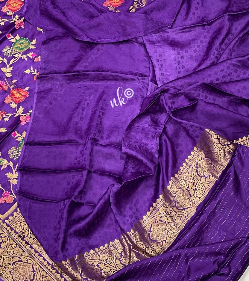 Silky Banarasi Meenakari saree