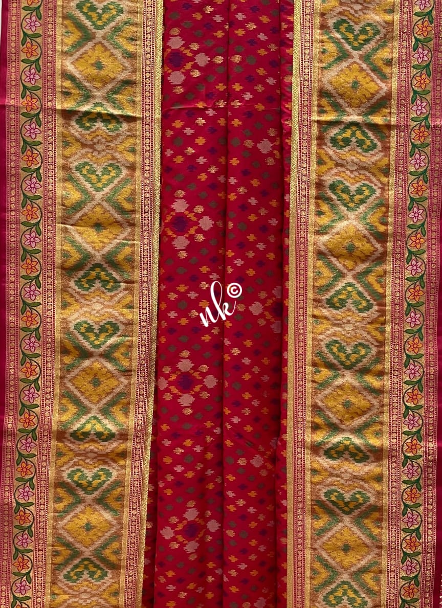 Excellent Red Soft Silk Patola Saree For Girls – Designerslehenga