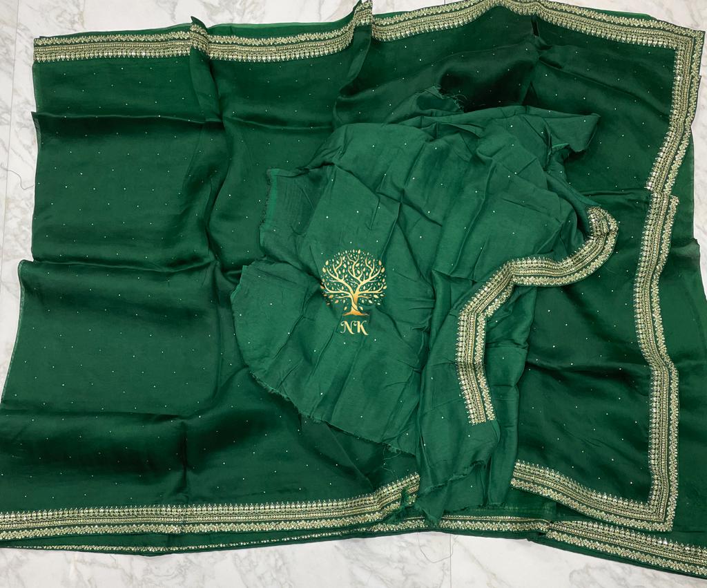 Organza silk trendy saree