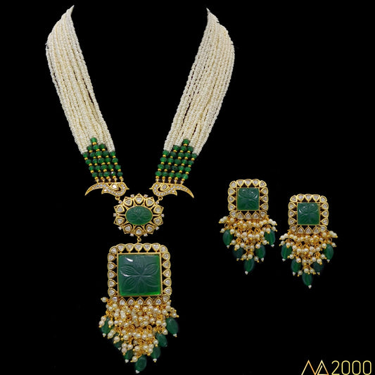 Sangvi Pearl stone necklace set