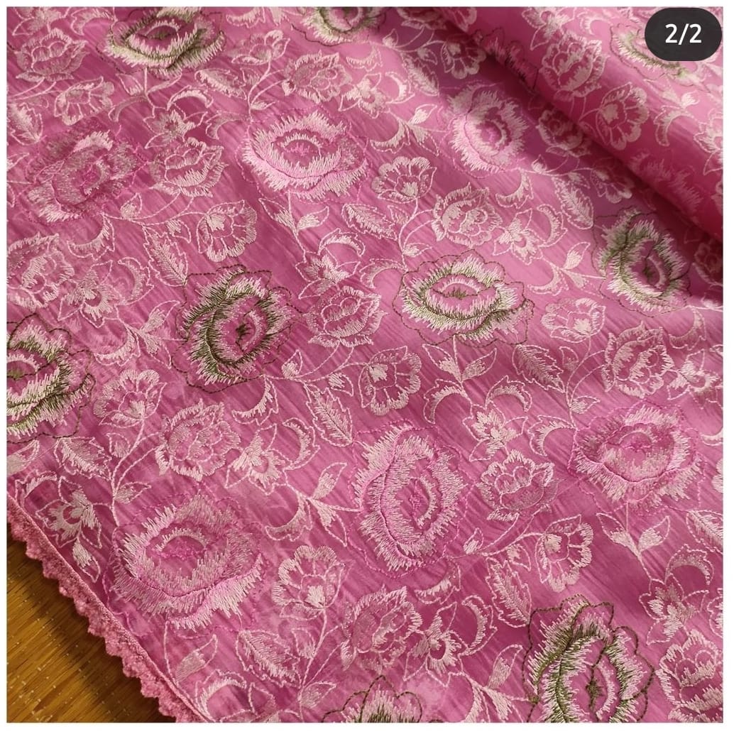 Leisha organza silk embroidery saree