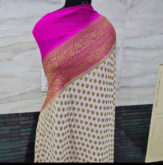 Khalida chiffon gorgette saree