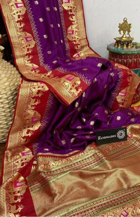 Elephant inspired Gadwal silk saree