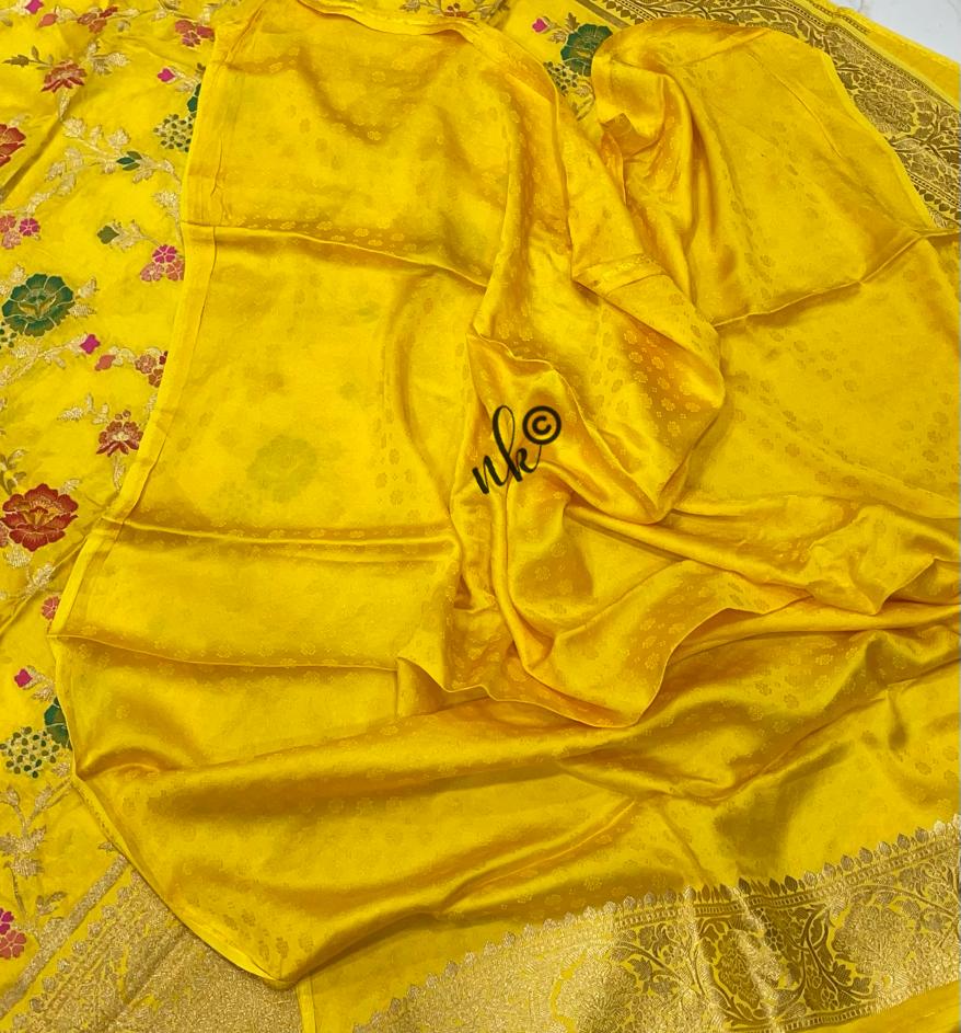 Silky Banarasi Meenakari saree