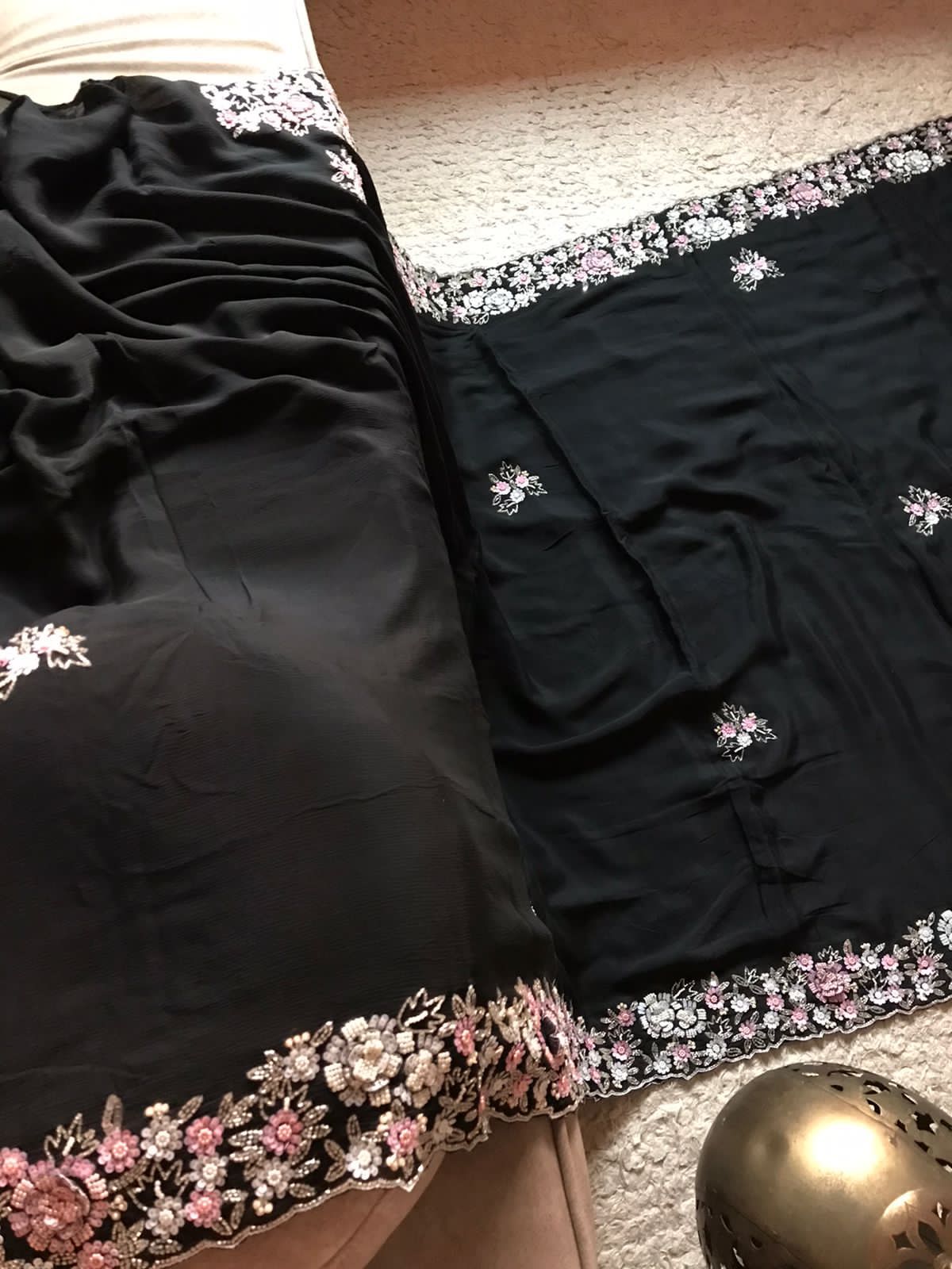 Hot black sexy beauty saree