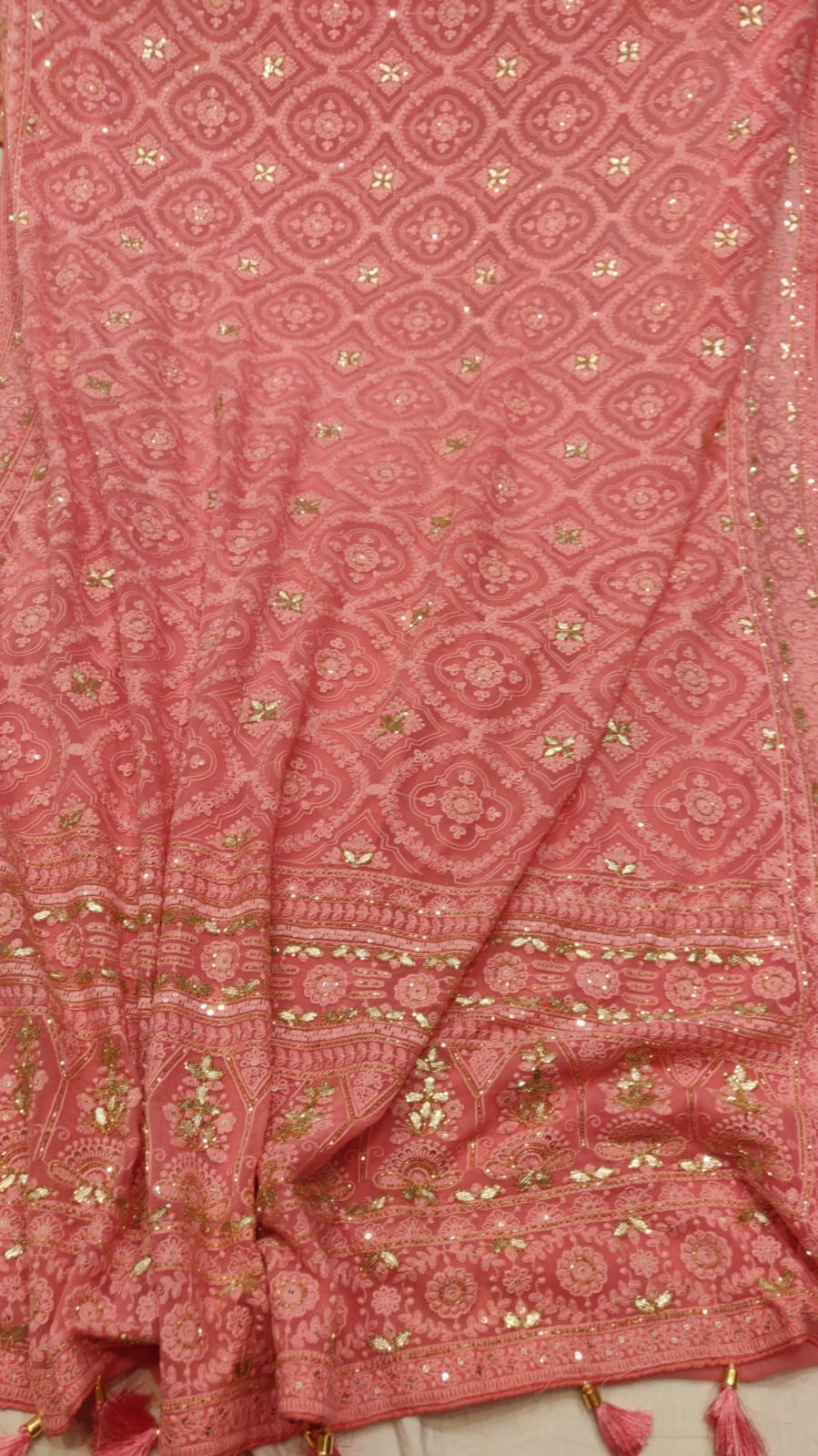 Maliva chikankari beautiful saree