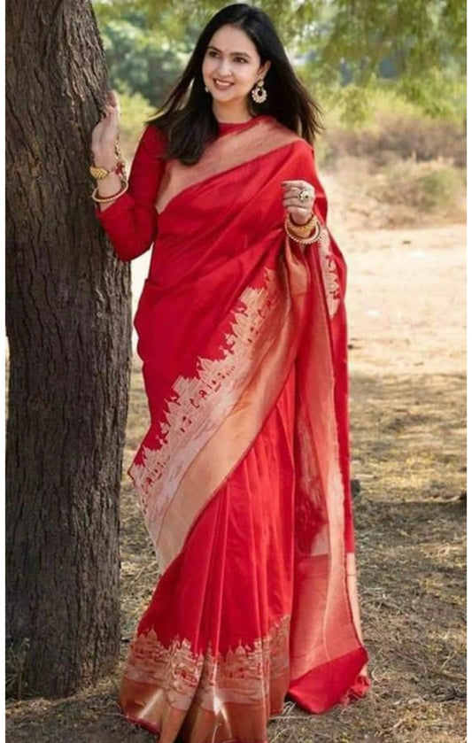 Gangaghat inspired katan saree